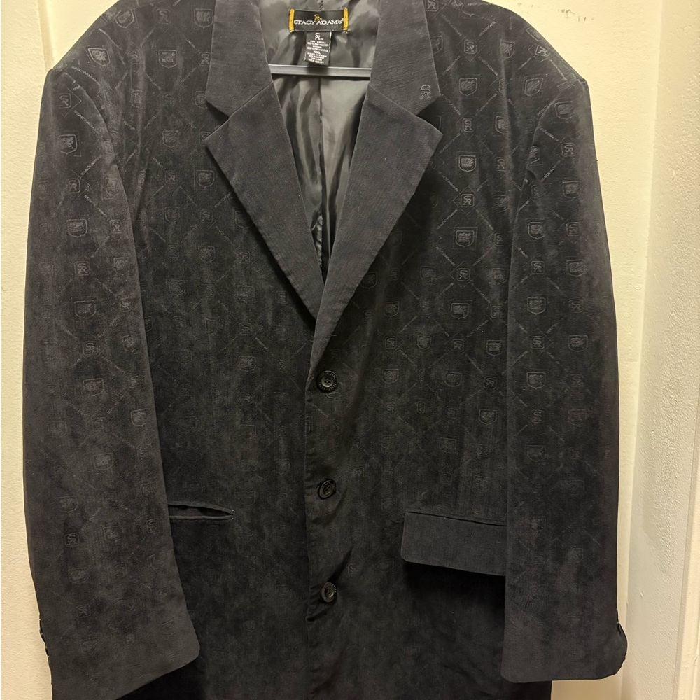Stacy Adams Men's Vintage Velvet Sport Coat/Blazer Black Size‎ XXL 2XL Big Man